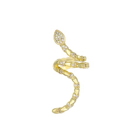 1 Piece Ig Style Simple Style Animal Snake Plating Copper 14k Gold Plated Silver Plated Ear Cuffs