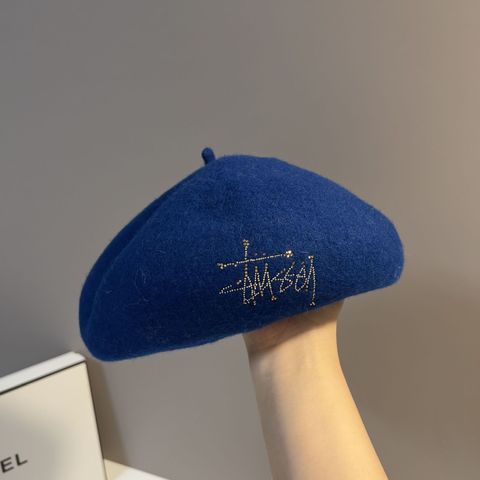 Women's Basic Sweet Letter Eaveless Beret Hat