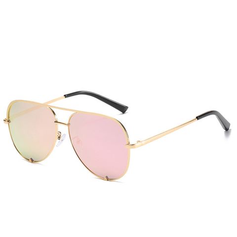 Casual Retro Solid Color Pc Oval Frame Full Frame Women's Sunglasses