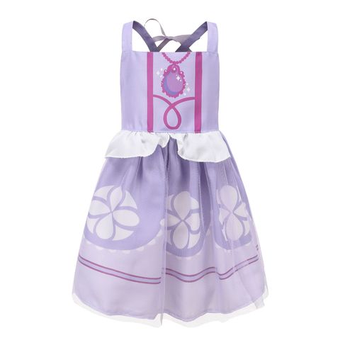 Princess Cartoon Polyester Girls Dresses