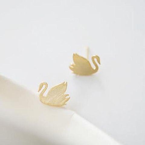 Best Selling Earrings Alloy Plating Handmade Smooth Goose Goose Earrings Animal Earrings Wholesale