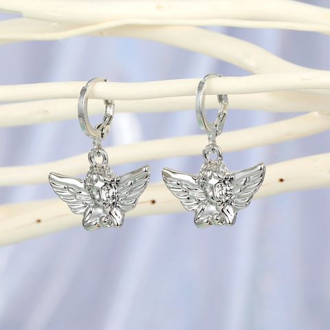 Fashion Jewelry Cupid Earrings Alloy Angel Earrings Small Hoop Earrings Wholesale