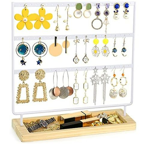 Fashion Detachable Wooden Base Earring 144 Hole Display Stand