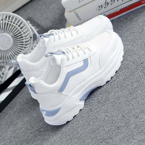 Fashion Sneakers Women's Color Matching Simple White Shoes Women