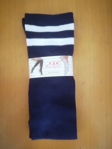 Women's Fashion Stripe Polyester Over The Knee Socks 2 Pieces