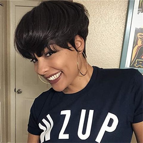 Unisex Fashion Street High Temperature Wire Side Fringe Bangs Short Straight Hair Wigs