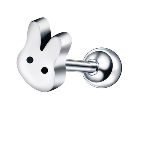 1 Piece Cute Rabbit Plating Alloy Ear Studs