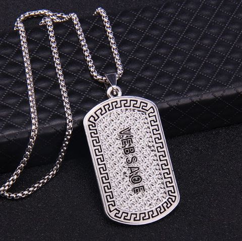 Hip-hop Geometric Stainless Steel Alloy Plating Men's Pendant Necklace