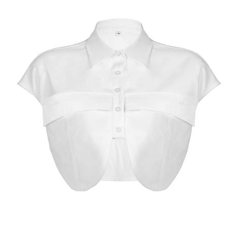 Women's Blouse Short Sleeve Blouses Casual Sexy Solid Color