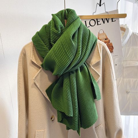 Women's Simple Style Solid Color Imitation Cashmere Polyester Winter Scarves