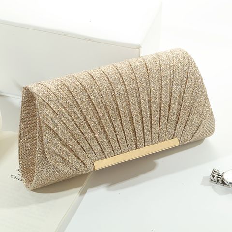 Gold Silver Black Polyester Marble Square Evening Bags