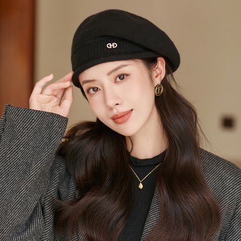 Women's Basic Lady Solid Color Eaveless Beret Hat