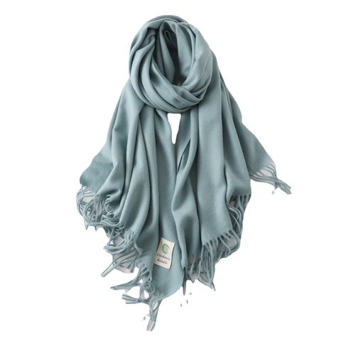 Women's Simple Style Solid Color Imitation Cashmere Scarf