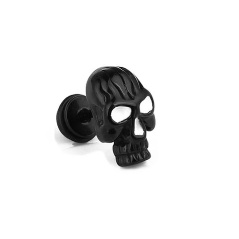 1 Piece Retro Skull Metal Plating Ear Studs