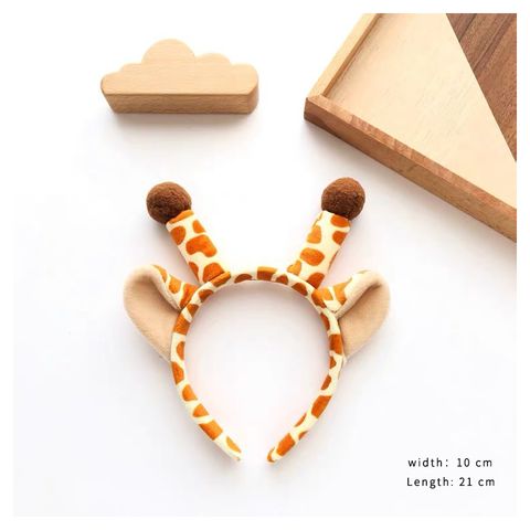 Cute Simple Style Bow Knot Giraffe Sequin Cloth Sponge Plush Hair Band