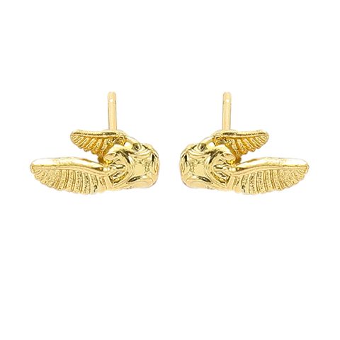 Cross-border European And American Harry Potter Same Style Little Snitch Necklace Female Special Interest Light Luxury Wings Tassel Stud Earrings Necklace Wholesale
