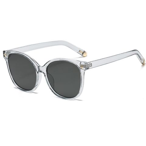Elegant Commute Solid Color Ac Round Frame Full Frame Women's Sunglasses