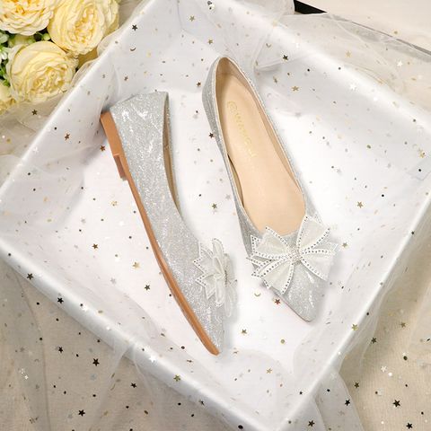 Women's Elegant Solid Color Point Toe Flats