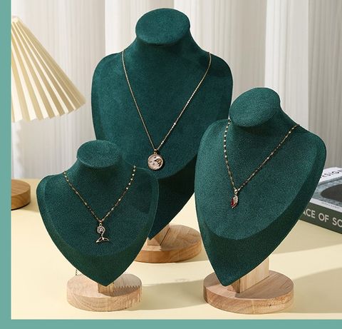 Casual Simple Style Geometric Solid Wood Patchwork Jewelry Display Bust 1 Piece