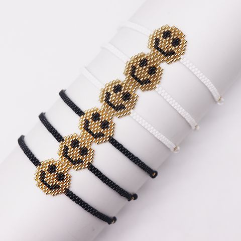 IG Style Smiley Face Glass Knitting Unisex Bracelets