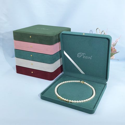 Simple Style Classic Style Solid Color Cloth Jewelry Boxes