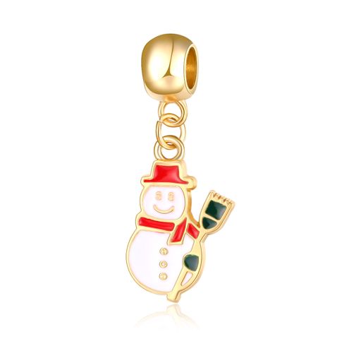 Cartoon Style Santa Claus Alloy Enamel Plating Jewelry Accessories