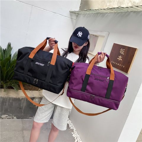 Unisex Vintage Style Classic Style Solid Color Oxford Cloth Waterproof Travel Bags