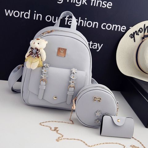 Waterproof Solid Color Casual Daily Women's Backpack
