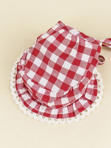 Vintage Style Polyester Plaid Pet Clothing