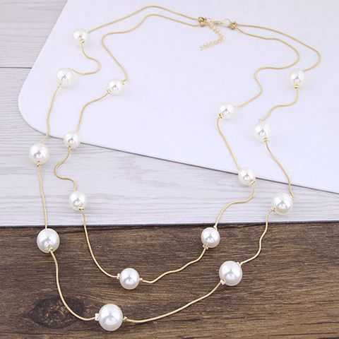 Fashion Necklace Pearl Synthetic Resin Wholesale Necklace