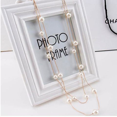 Fashion Necklace Pearl Synthetic Resin Wholesale Necklace