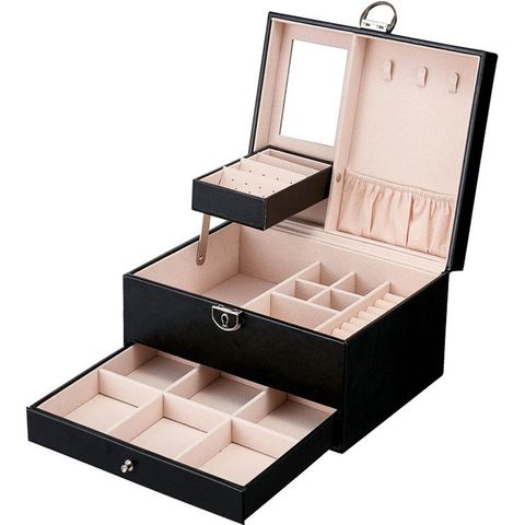 Fashion Solid Color Pu Jewelry Boxes 1 Piece