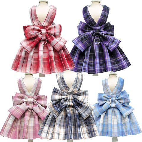 Princess Polyester Bow Knot Pet Clothing