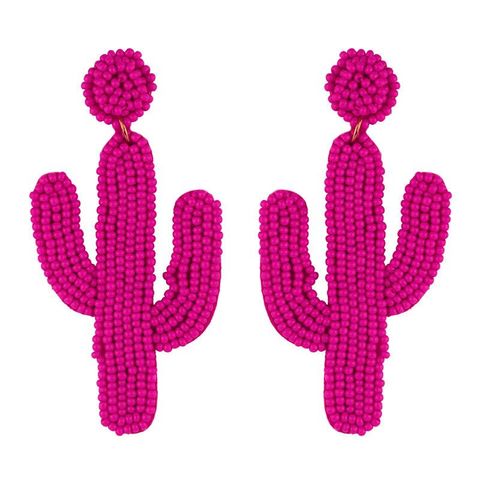 Fashion Cactus No Inlaid Earrings