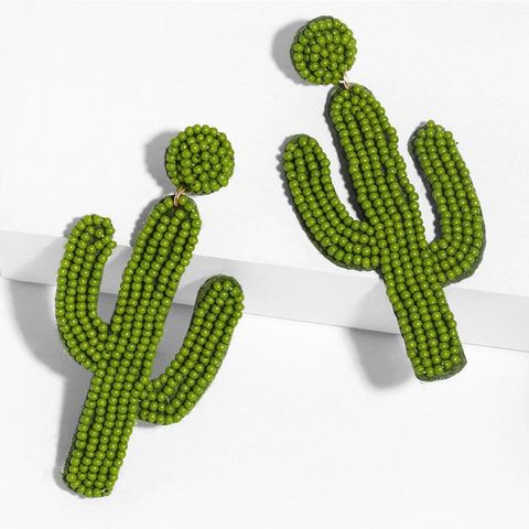 Fashion Cactus No Inlaid Earrings