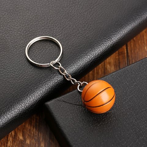 Fashion Basketball Pu Leather Resin Patchwork Unisex Keychain 1 Piece