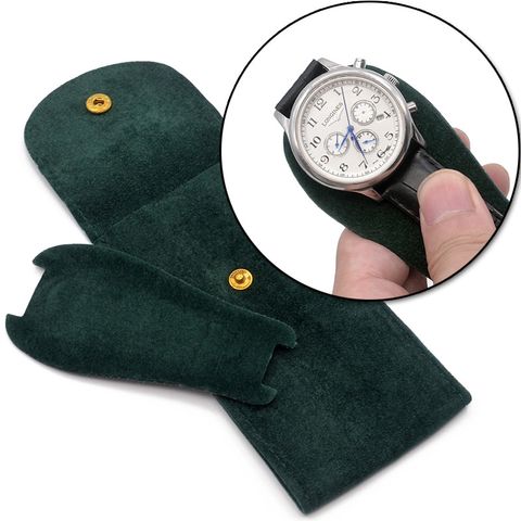 1 Piece Retro Solid Color Claimond Veins Cloth Watch Bag