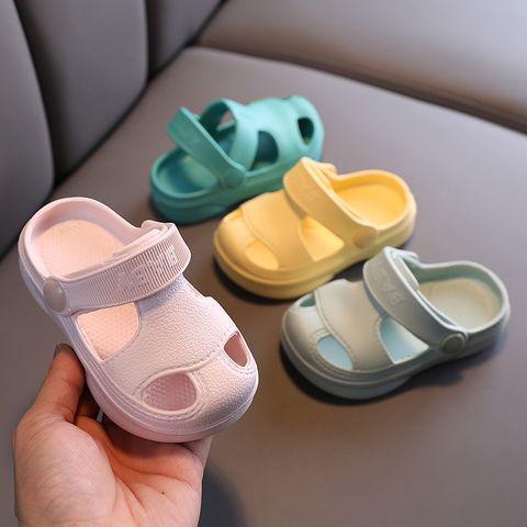 Unisex Casual Solid Color Round Toe Crocs Slippers