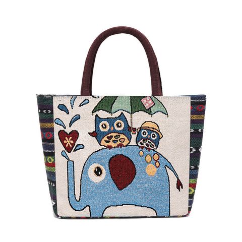 Women's Vintage Style Butterfly Polyester Shopping Bags