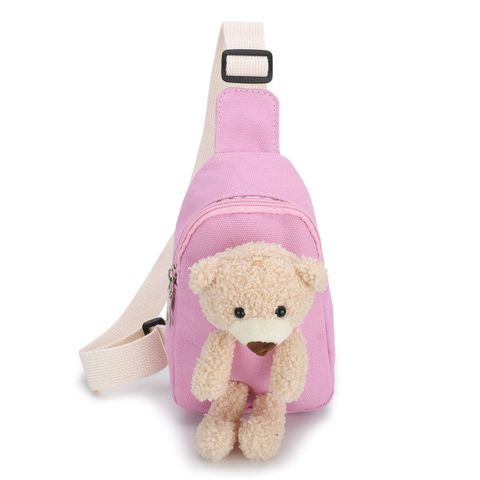 Kid's Small Canvas Animal Cute Zipper Crossbody Bag