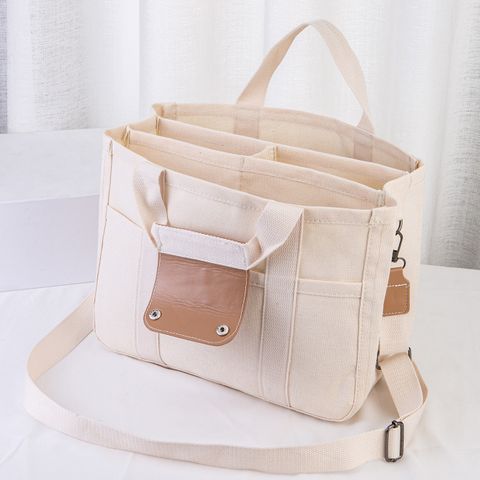 Women's Medium Canvas Solid Color Basic Open Diaper Bags