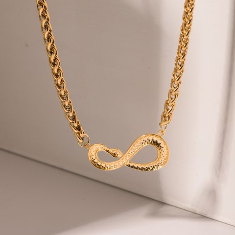 304 Stainless Steel 18K Gold Plated IG Style Snake Necklace