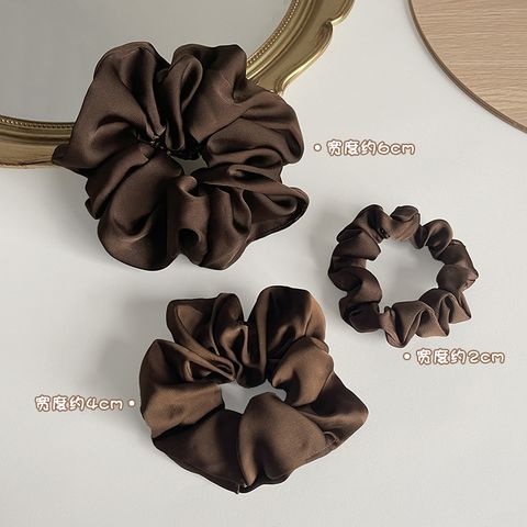 Women's Simple Style Solid Color Satin Hair Tie