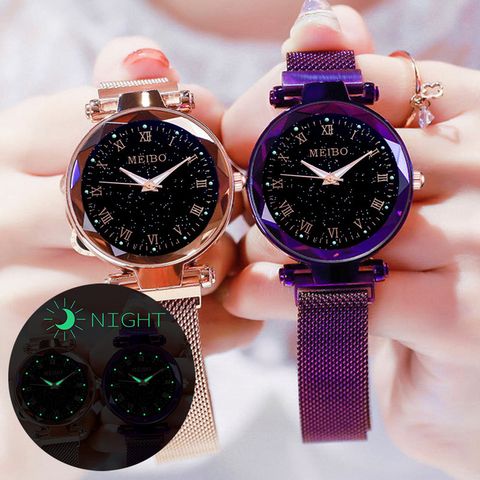 Fashion Trends Star Watch Milan Mesh Belt Iron Buckle Quartz Watch Luminous Women's Watch Wholesale Nihaojewelry