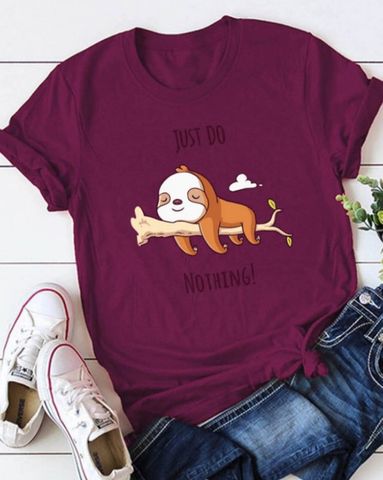 Women's Short Sleeve T-shirts Printing Casual Fashion Animal