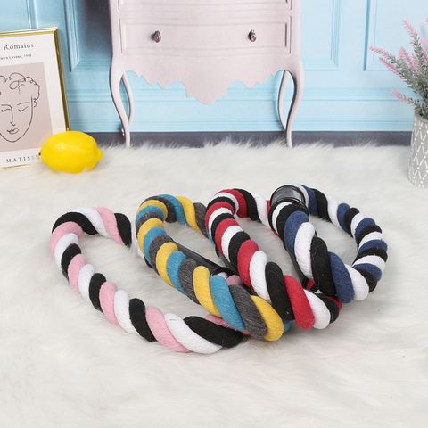 Pet Knot Rope Toy Cotton Thread Multi-color Braided Molar Bite Resistance Interactive Training Multi-color