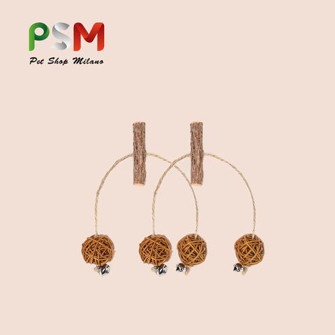 Cat Toys Zihai Mutian Polygonum Wind Chime Teething Stick Chewing Teeth Cleaning Bell Ball Teasing Cat Stick To Hair Ball Cat Supplies