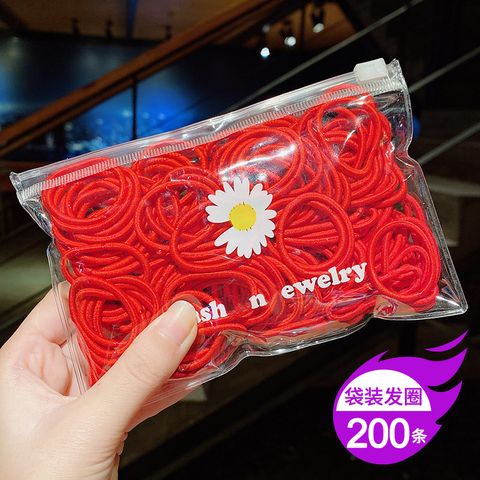 Red Hair Rope New Rubber Band Children's Hair Scrunchies Set