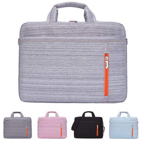 Unisex Fashion Solid Color Polyester Waterproof Briefcases