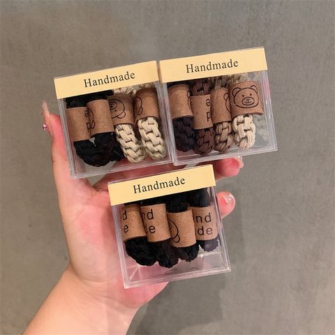 Simple Style Solid Color Rubber Band Hair Tie 1 Set